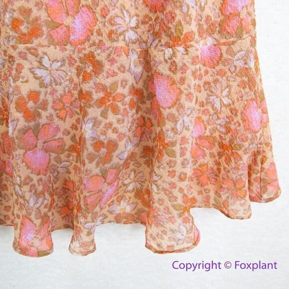 New! Free People Romance Me Floral Print Maxi‎ Half Slip Skirt , size M - Picture 12 of 16
